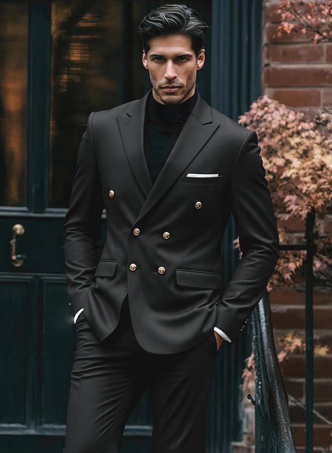 تايك تو طقم بليزر بأزرار مزدوجة وبنطلون بدلة - Image 2